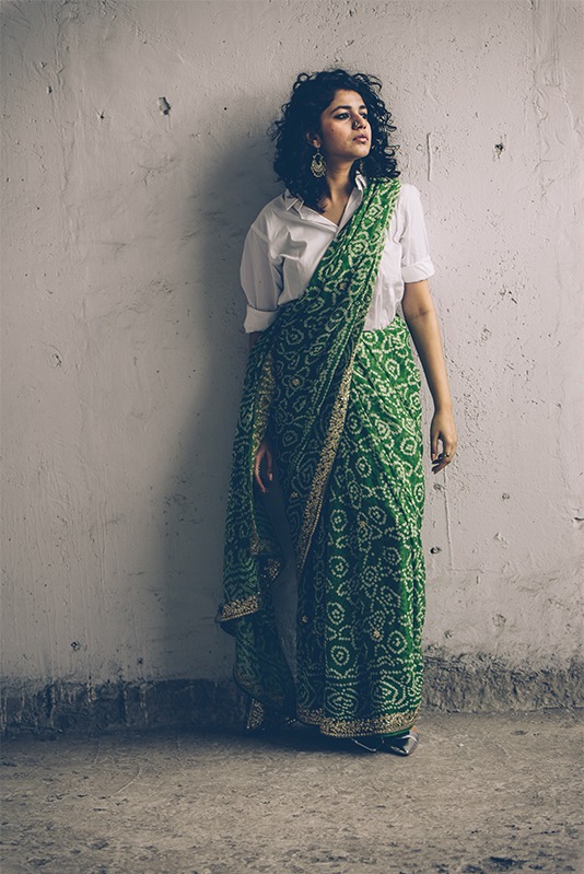Aishwarya Lekshmi's Ultra-Modern Elegance in Ivory Saree & Vintage Collar  Neck Top - Sareeing.com
